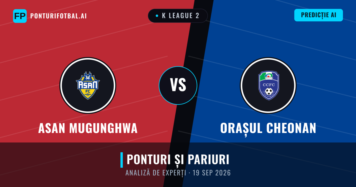 Asan Mugunghwa vs Orașul Cheonan — pronostic și avancronică meci