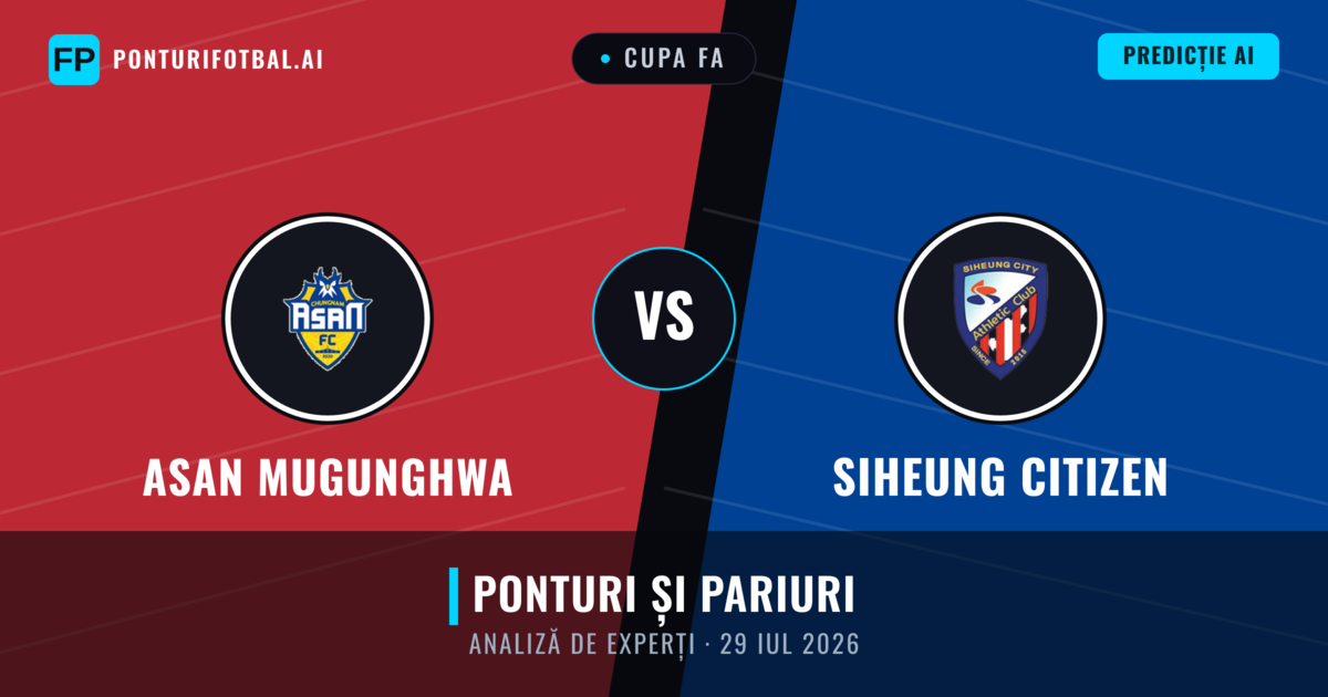 Asan Mugunghwa vs Siheung Citizen — pronostic și avancronică meci