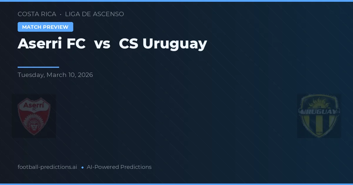 Aserrí FC vs CS Uruguay — pronostic și avancronică meci