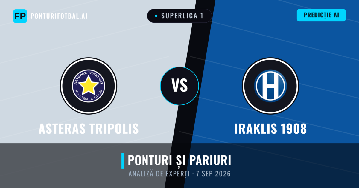 Asteras Tripolis vs Iraklis 1908 — pronostic și avancronică meci