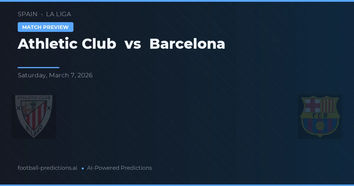 Athletic Bilbao vs Barcelona — pronostic și avancronică meci