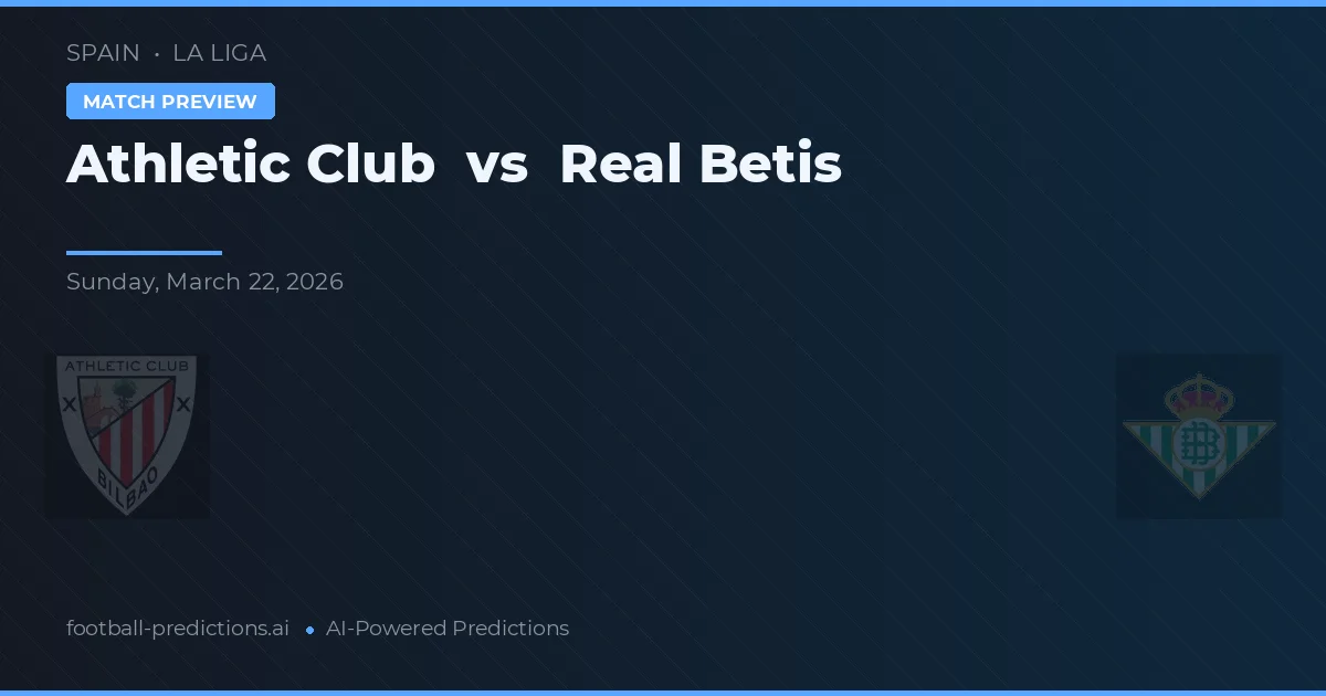 Athletic Bilbao vs Real Betis — pronostic și avancronică meci