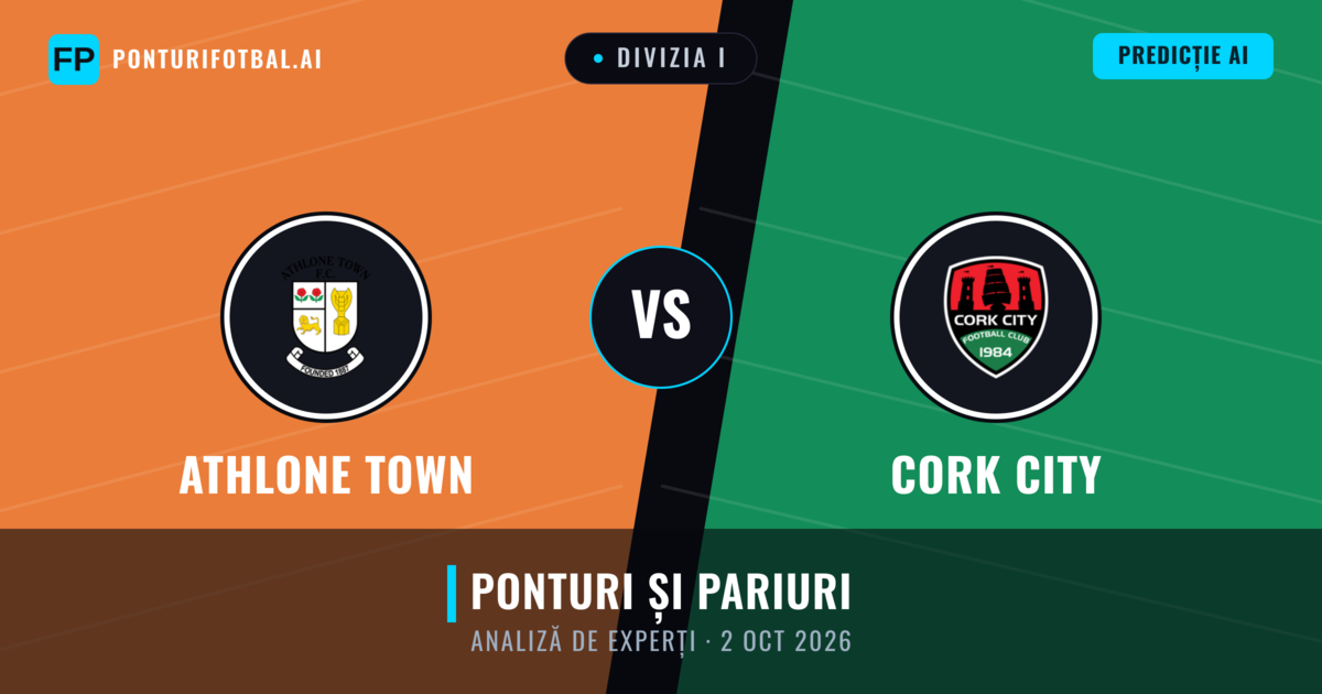 Athlone Town vs Cork City — pronostic și avancronică meci