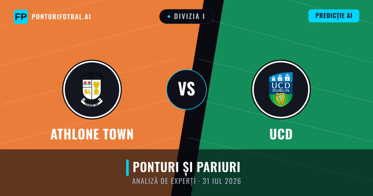 Athlone Town vs UCD — pronostic și avancronică meci