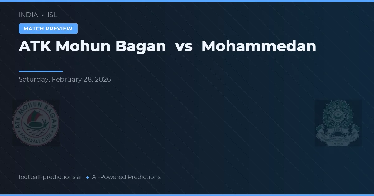 ATK Mohun Bagan vs Mohammedan — pronostic și avancronică meci