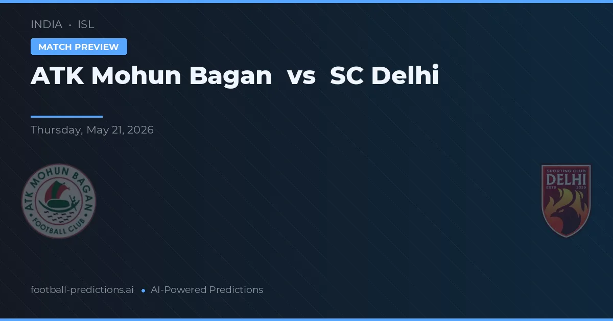 ATK Mohun Bagan vs SC Delhi — pronostic și avancronică meci