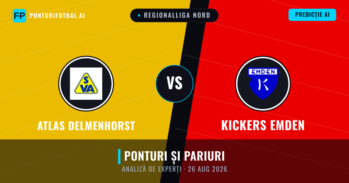 Atlas Delmenhorst vs Kickers Emden — pronostic și avancronică meci