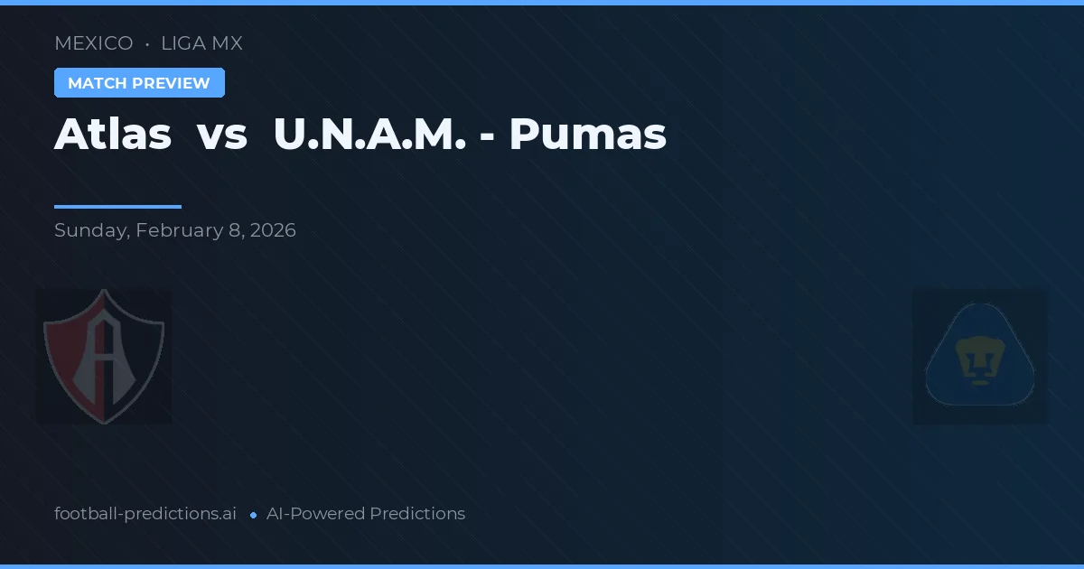 Atlas vs U.N.A.M. - Pumas — pronostic și avancronică meci