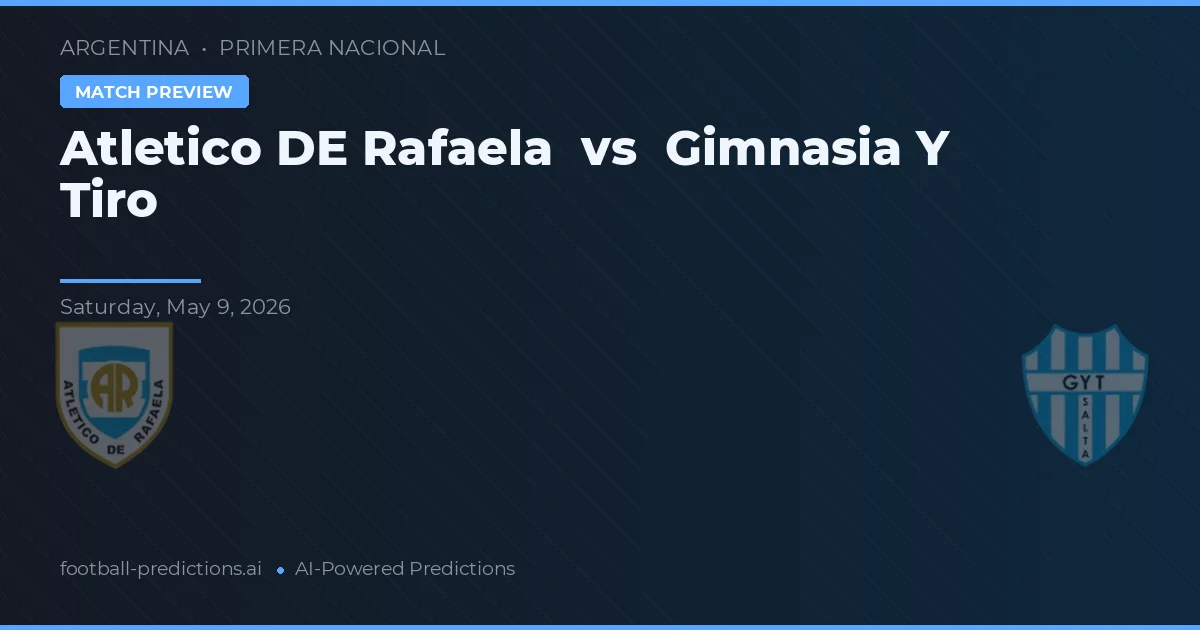 Atlético de Rafaela vs Gimnasia y Tiro — pronostic și avancronică meci