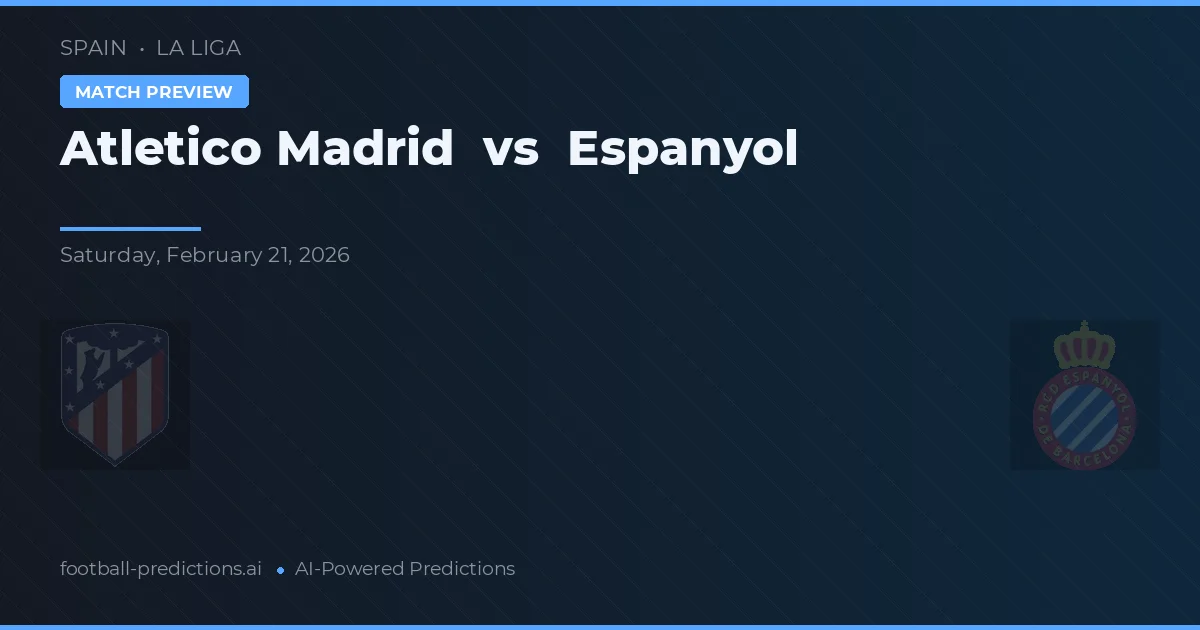 Atlético Madrid vs Espanyol — pronostic și avancronică meci