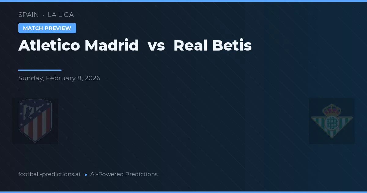 Atlético Madrid vs Real Betis — pronostic și avancronică meci
