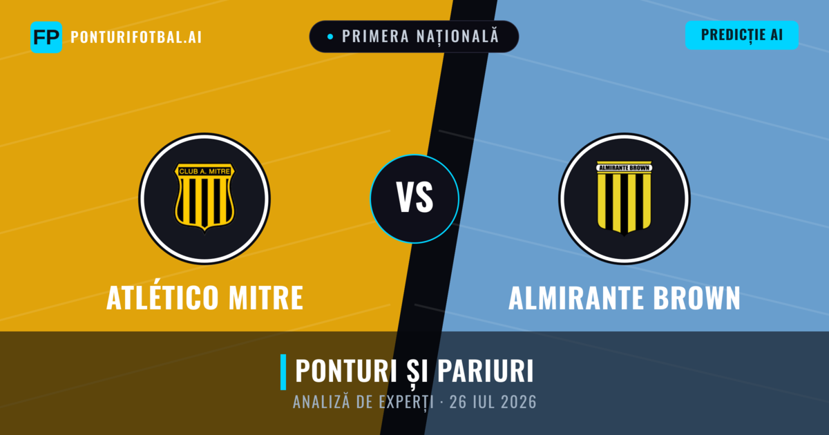 Atlético Mitre vs Almirante Brown — pronostic și avancronică meci