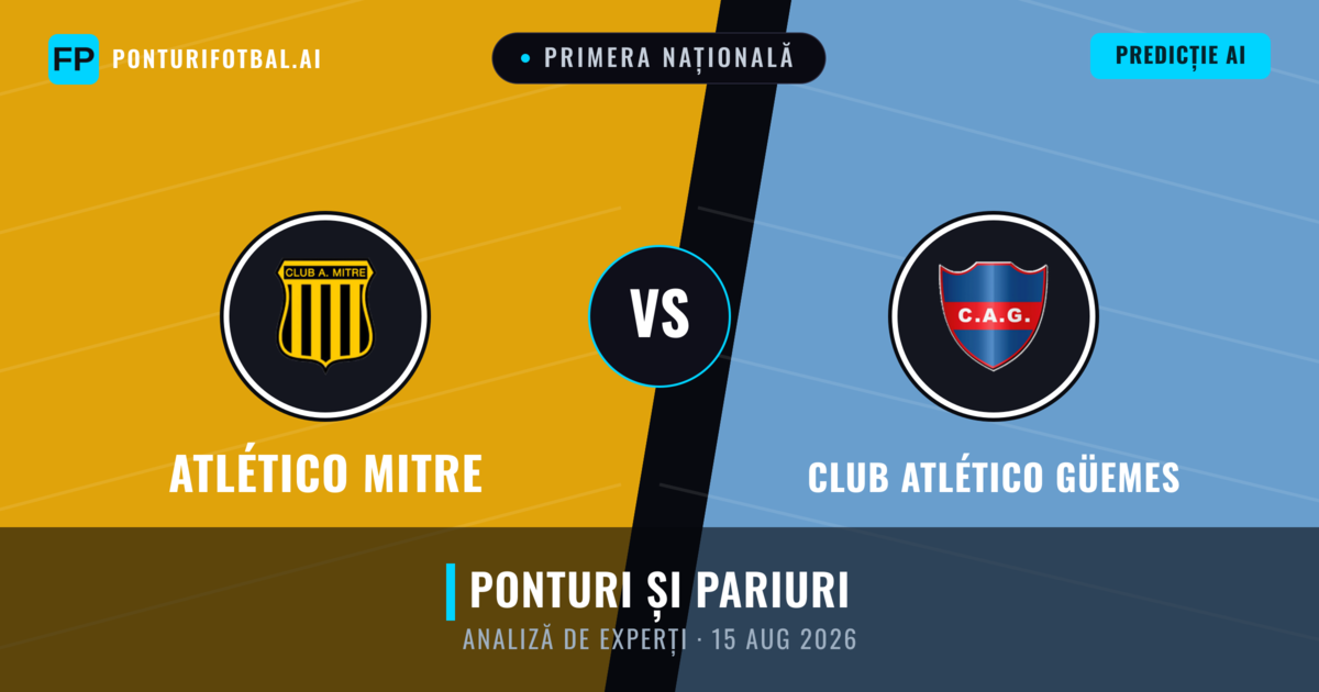 Atlético Mitre vs Club Atlético Güemes — pronostic și avancronică meci