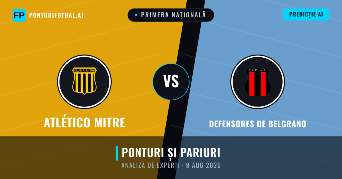 Atlético Mitre vs Defensores de Belgrano — pronostic și avancronică meci