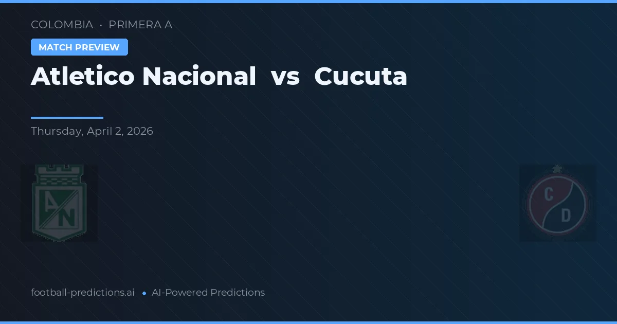 Atlético Nacional vs Cúcuta — pronostic și avancronică meci