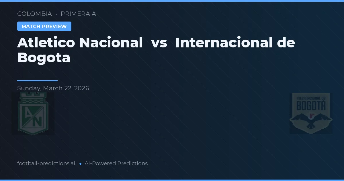 Atlético Nacional vs Internacional din Bogotá — pronostic și avancronică meci