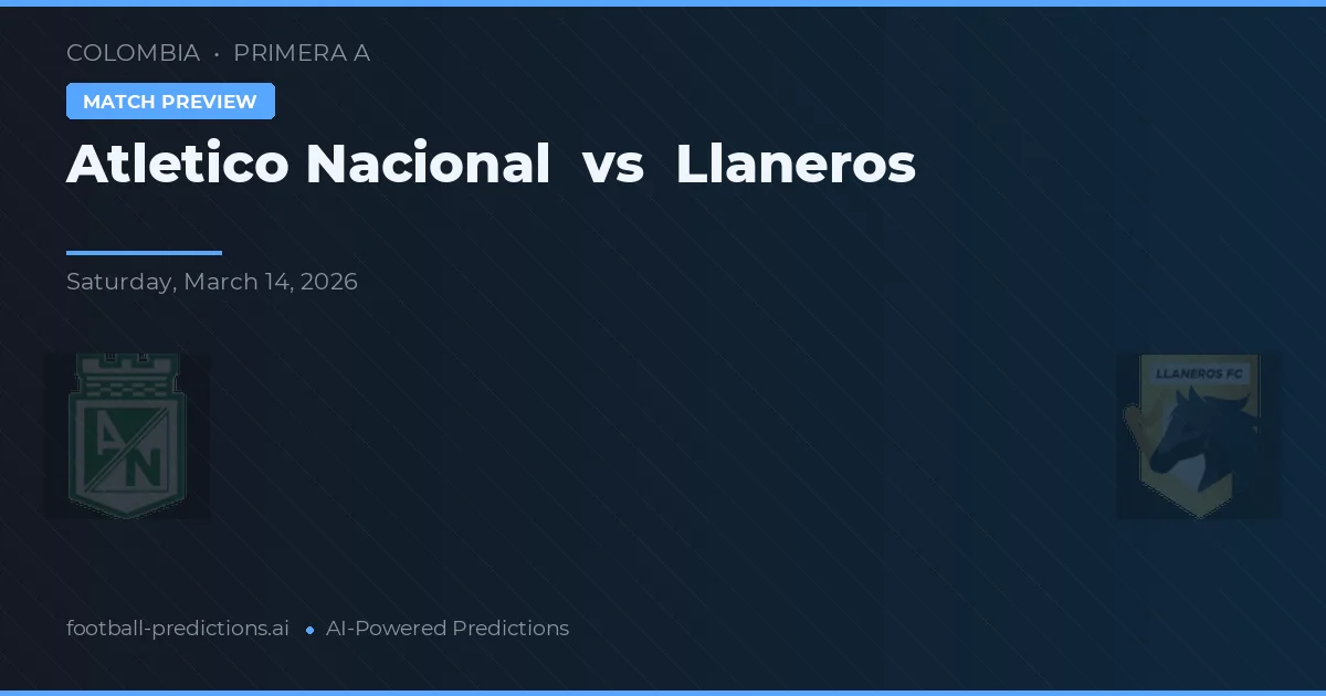 Atlético Nacional vs Llaneros — pronostic și avancronică meci