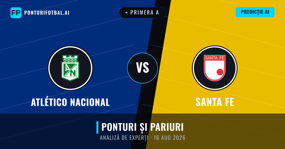 Atlético Nacional vs Santa Fe — pronostic și avancronică meci