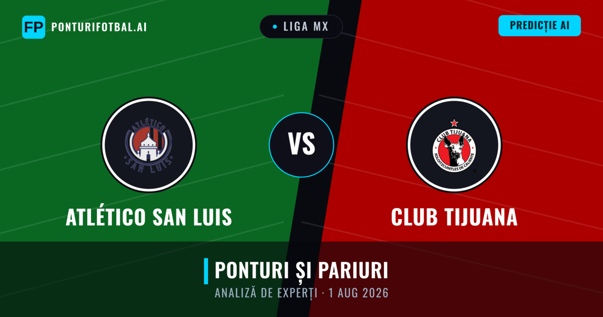 Atlético San Luis vs Club Tijuana — pronostic și avancronică meci
