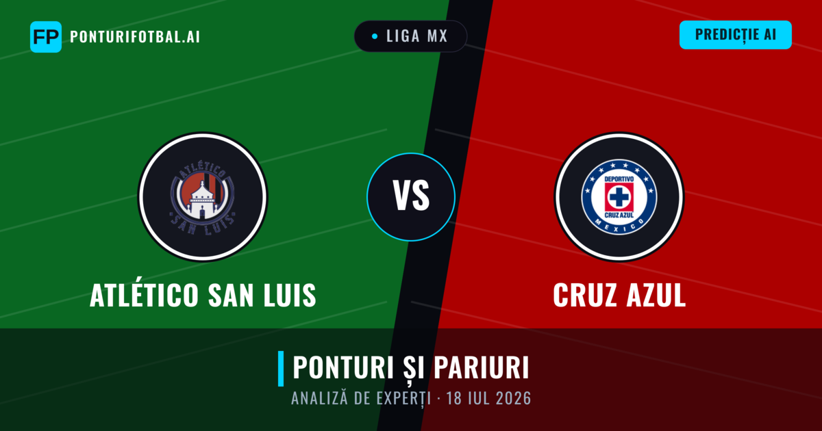 Atlético San Luis vs Cruz Azul — pronostic și avancronică meci