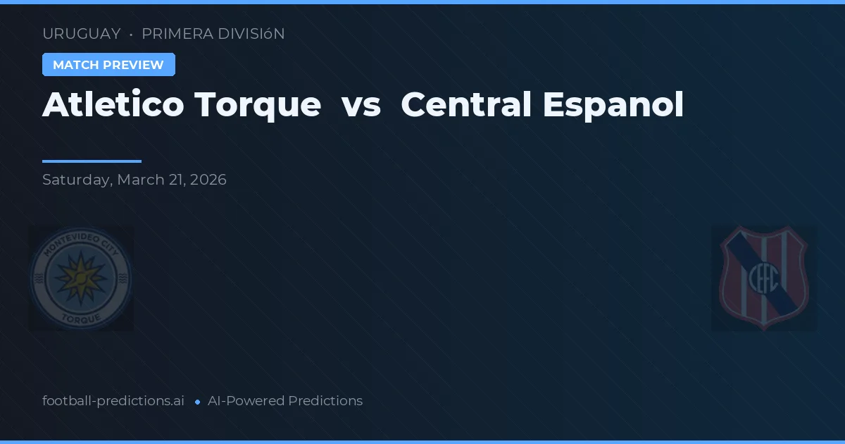 Atletico Torque vs Central Español — pronostic și avancronică meci