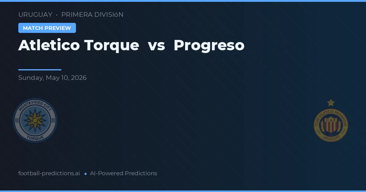 Atletico Torque vs Progreso — pronostic și avancronică meci