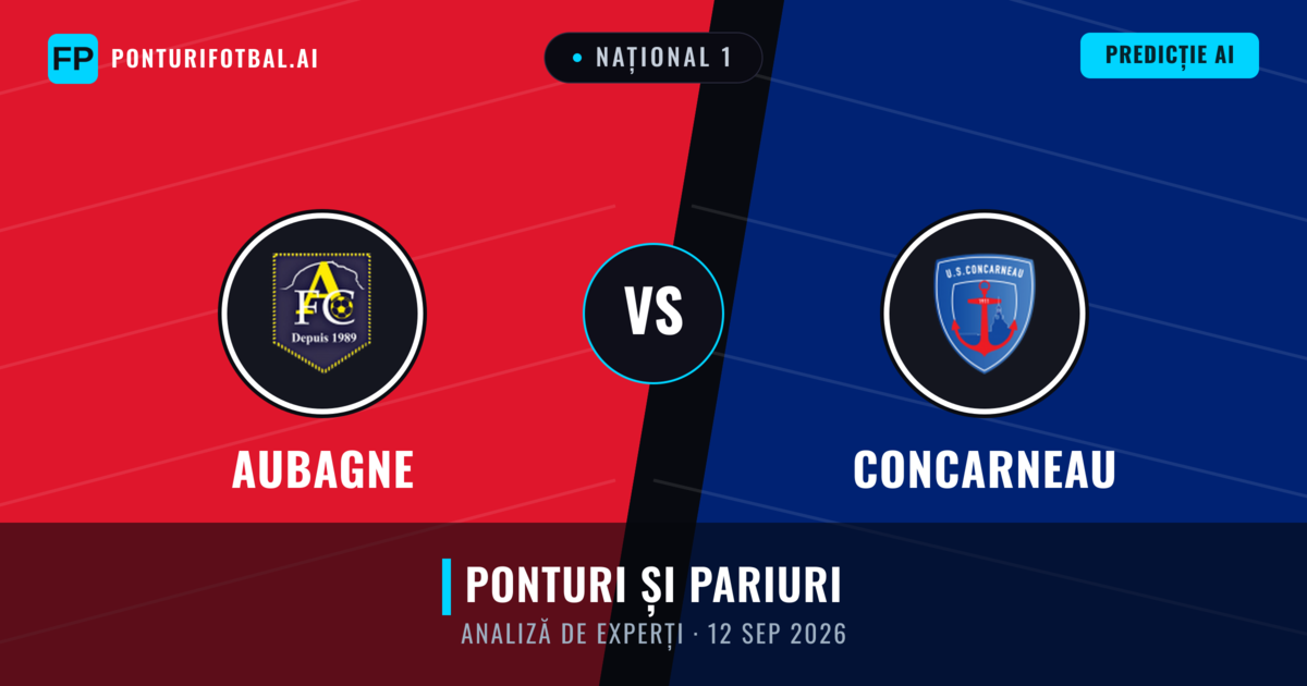 Aubagne vs Concarneau — pronostic și avancronică meci