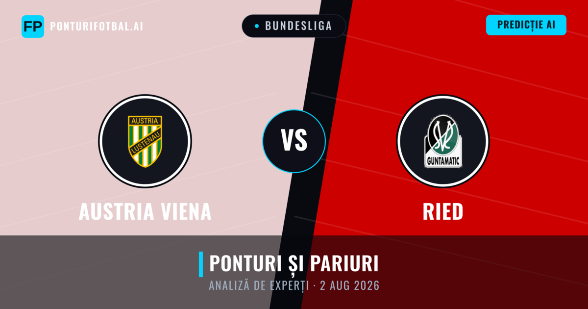 Austria Viena vs Ried — pronostic și avancronică meci