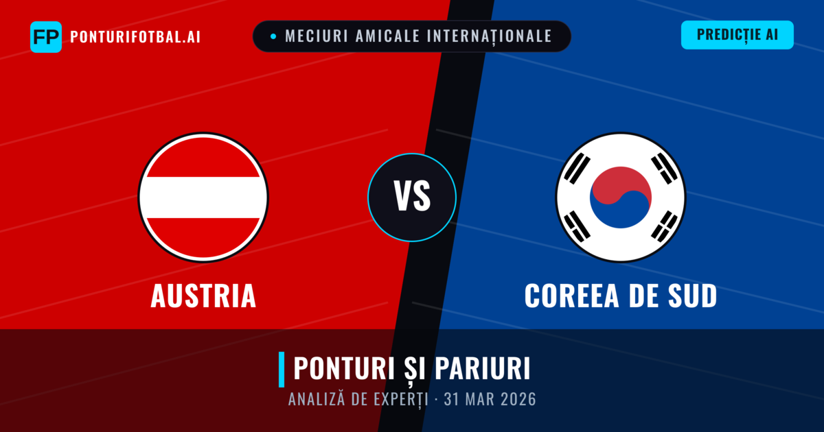 Austria vs Coreea de Sud — pronostic și avancronică meci