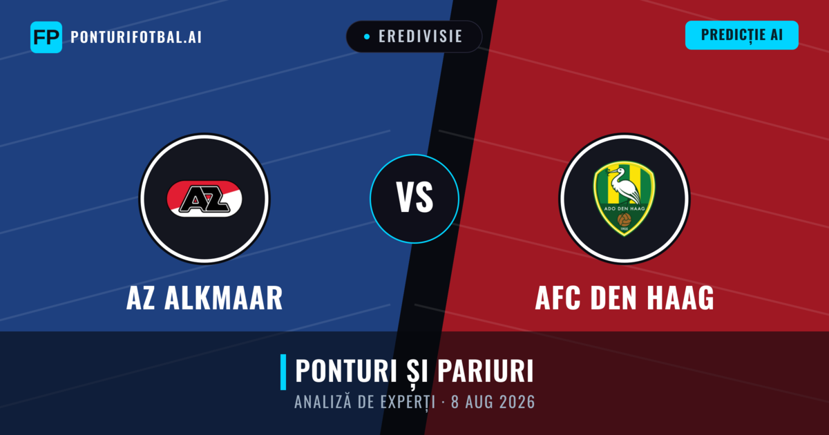 AZ Alkmaar vs AFC Den Haag — pronostic și avancronică meci