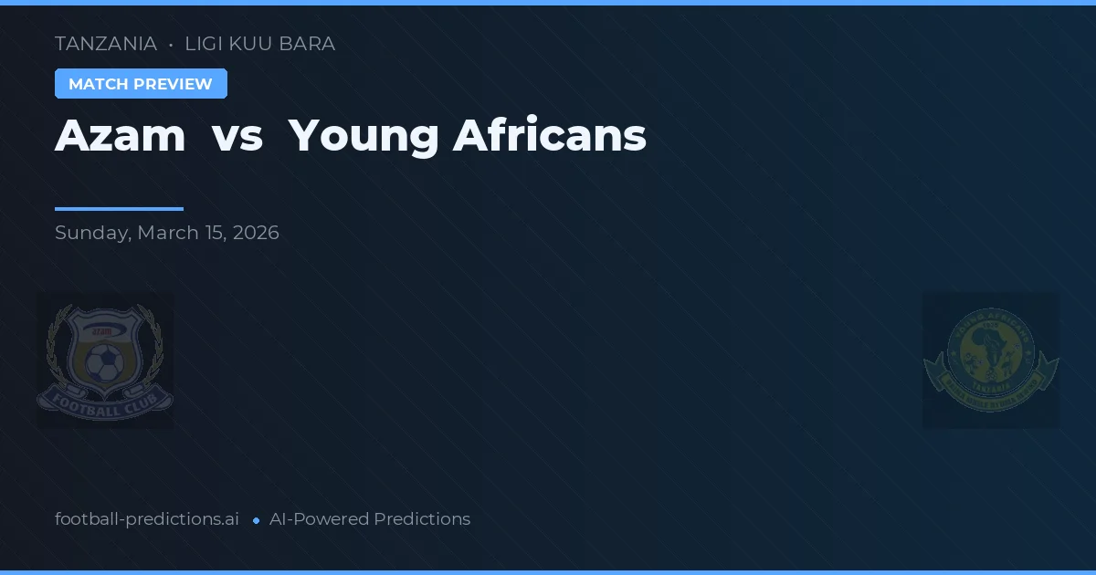 Azam vs Young Africans — pronostic și avancronică meci