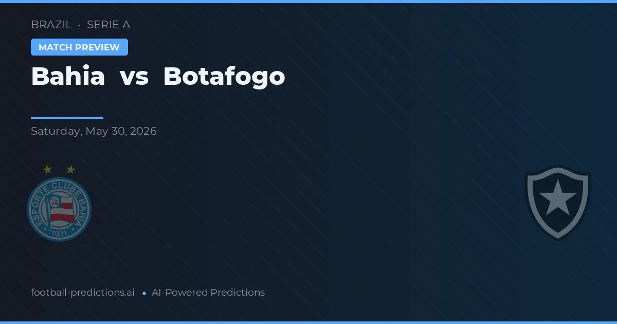 Bahia vs Botafogo — pronostic și avancronică meci