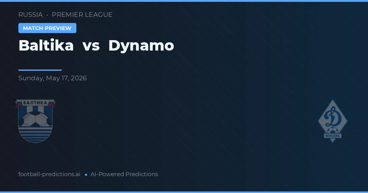 Baltika vs Dynamo — pronostic și avancronică meci