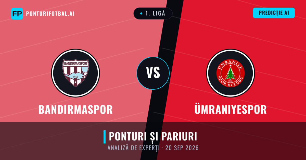 Bandırmaspor vs Ümraniyespor — pronostic și avancronică meci