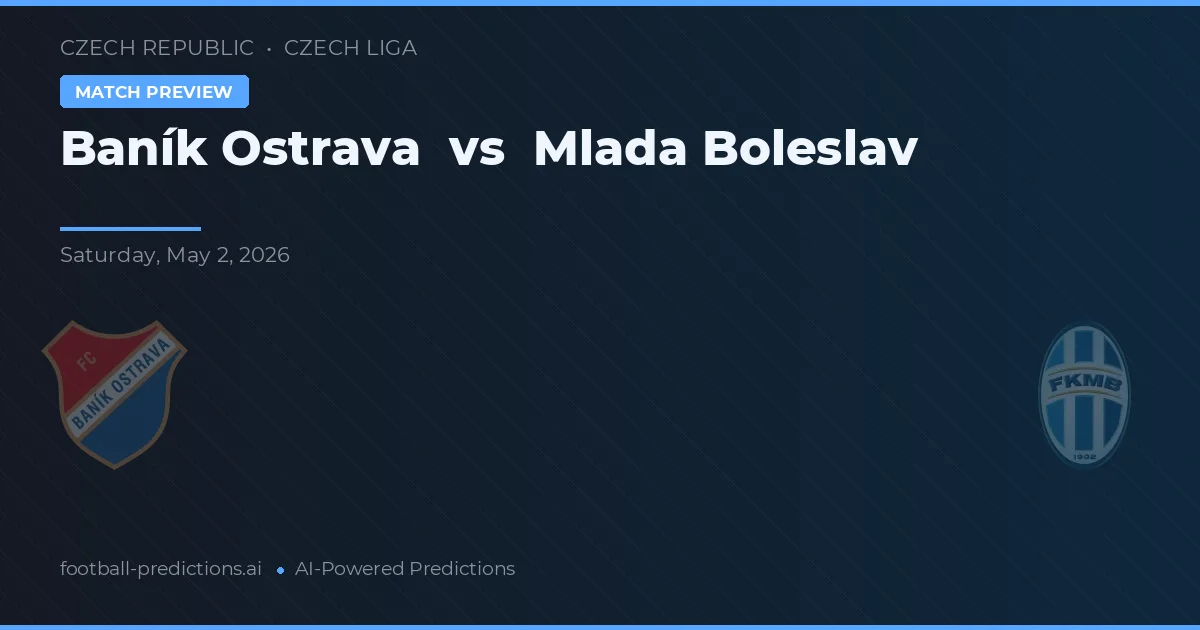 Baník Ostrava vs Mladá Boleslav — pronostic și avancronică meci