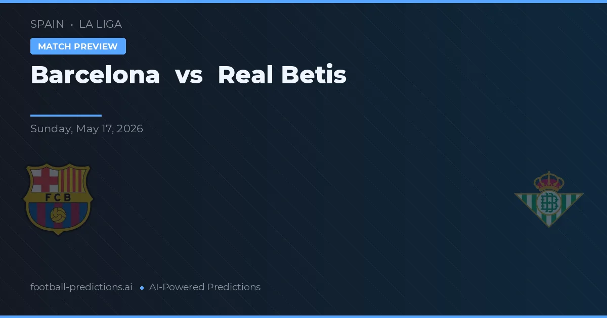 Barcelona vs Real Betis — pronostic și avancronică meci