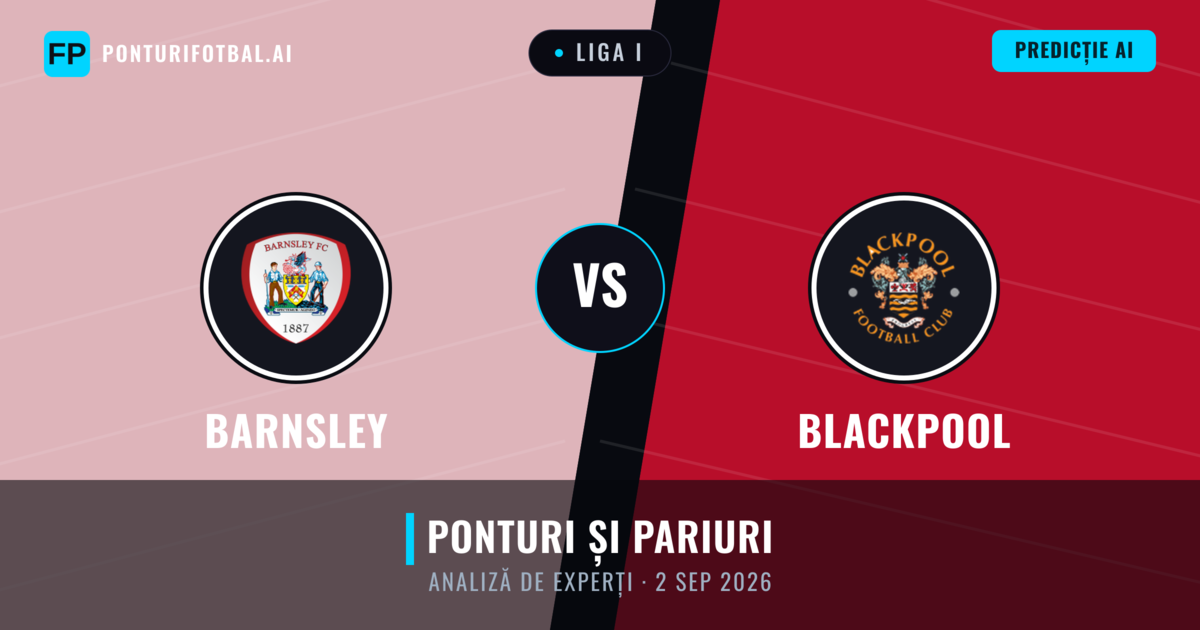 Barnsley vs Blackpool — pronostic și avancronică meci