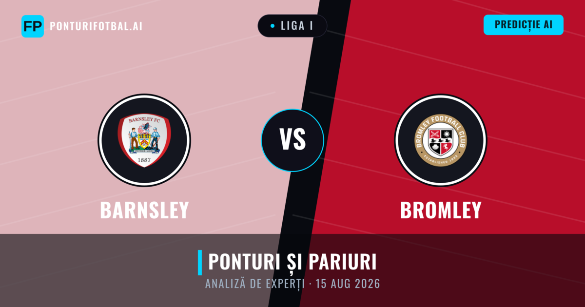 Barnsley vs Bromley — pronostic și avancronică meci