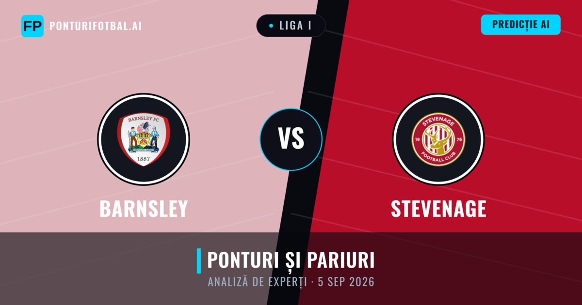 Barnsley vs Stevenage — pronostic și avancronică meci