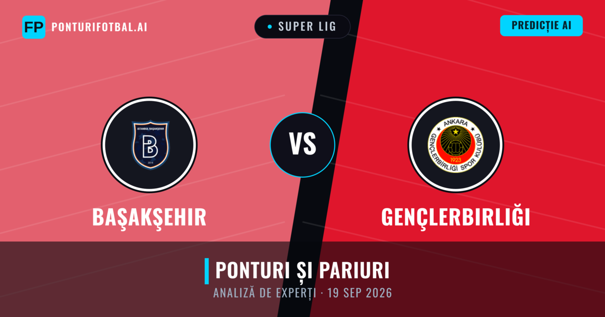 Başakşehir vs Gençlerbirliği — pronostic și avancronică meci