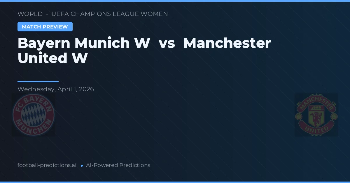 Bayern München W vs Manchester United W — pronostic și avancronică meci