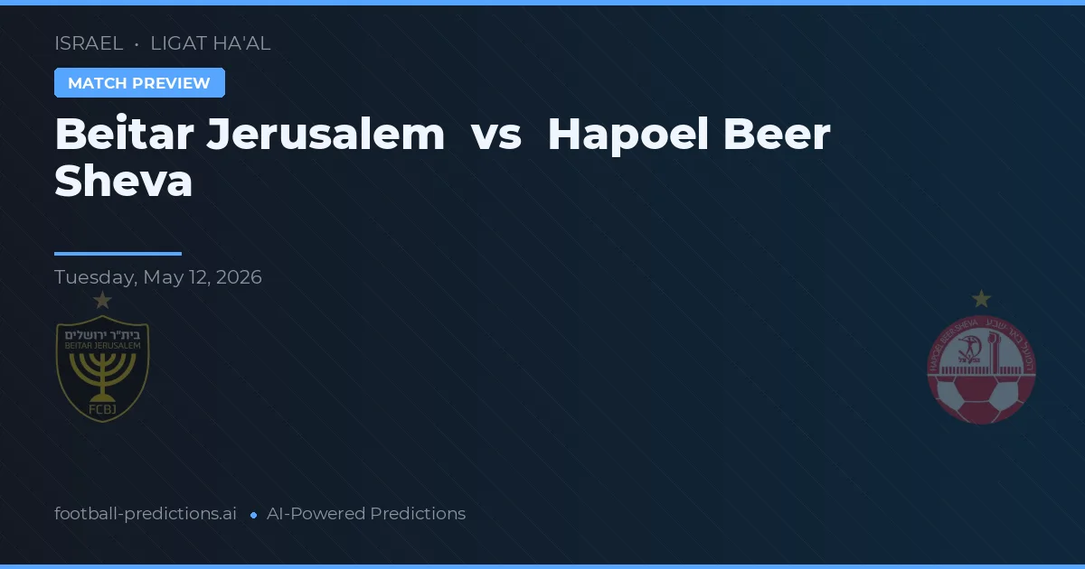 Beitar Ierusalim vs Hapoel Beer Șeva — pronostic și avancronică meci