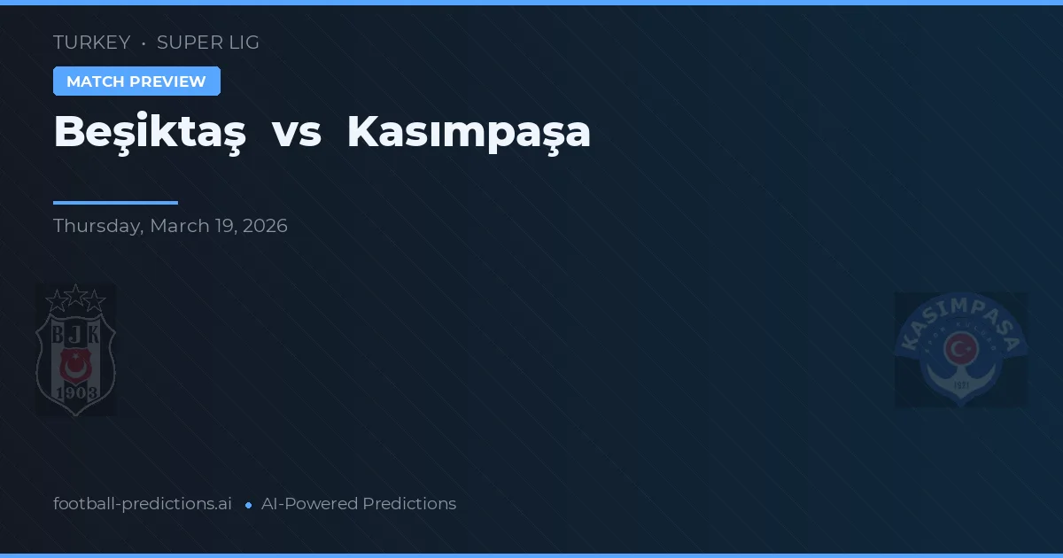 Beşiktaş vs Kasımpaşa — pronostic și avancronică meci