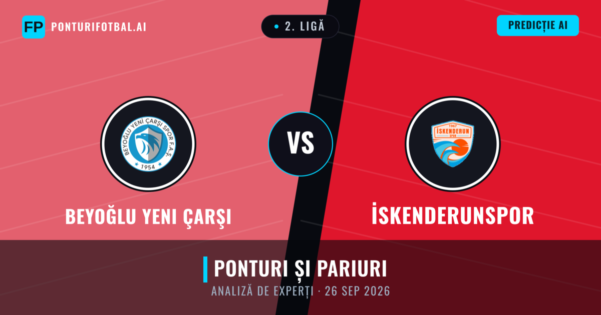 Beyoğlu Yeni Çarşı vs İskenderunspor — pronostic și avancronică meci