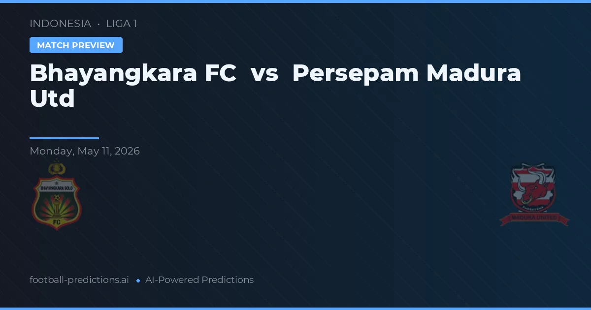 Bhayangkara FC vs Persepam Madura United — pronostic și avancronică meci