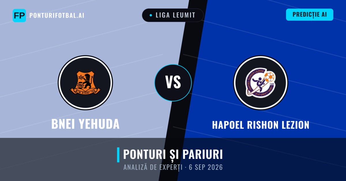 Bnei Yehuda vs Hapoel Rishon LeZion — pronostic și avancronică meci