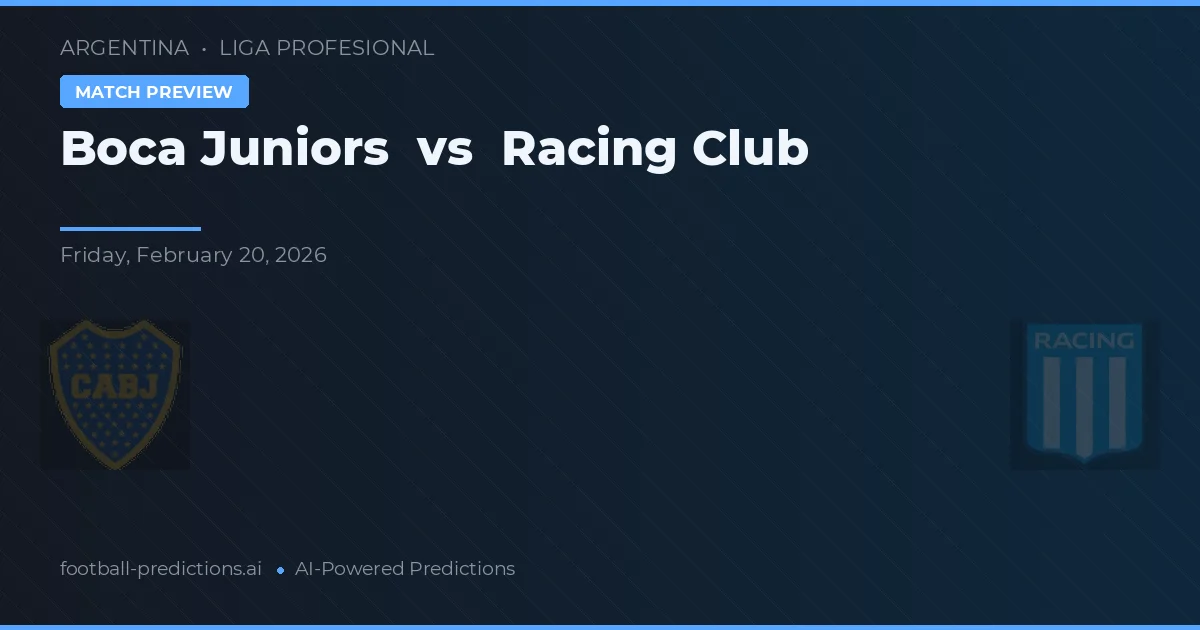 Boca Juniors vs Racing Club — pronostic și avancronică meci