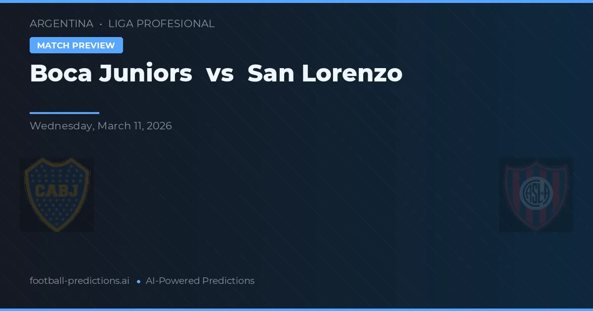 Boca Juniors vs San Lorenzo — pronostic și avancronică meci