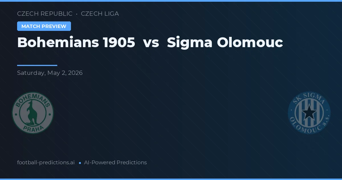 Bohemians 1905 vs Sigma Olomouc — pronostic și avancronică meci