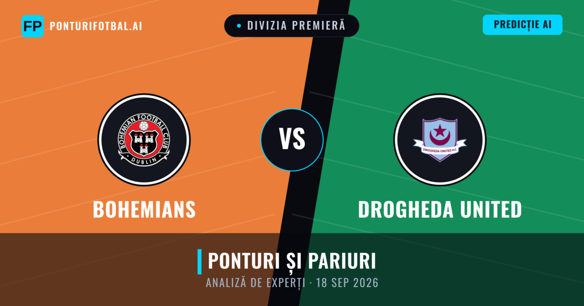 Bohemians vs Drogheda United — pronostic și avancronică meci